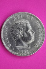 1891 Portugal 500 Reis Silver Coin Guaranteed Authentic & Genuine Coin 2144