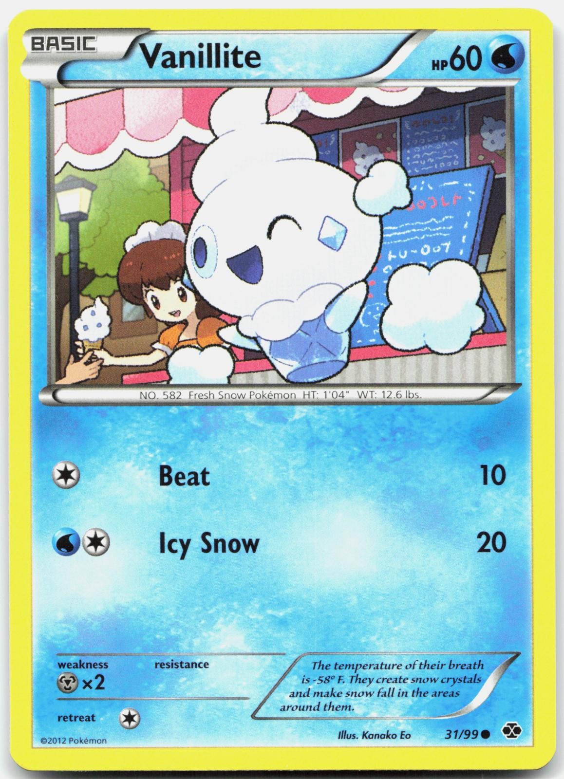 Vanillite Common Next Destinies 31/99 LP Pokemon