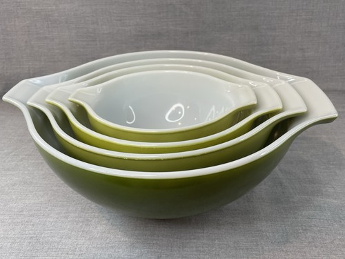 Set Of 4 PYREX Green “Verde” Cinderella Nesting Mixing Bowls - Picture 24 of 24