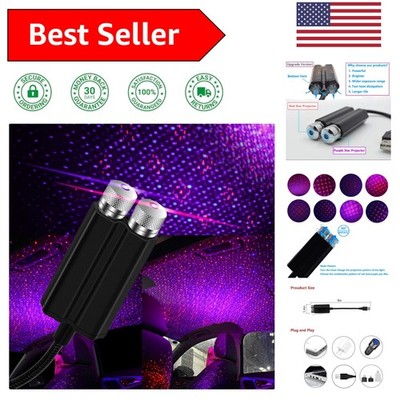 Flexible USB Ceiling Star Projector with Red and Violet Lights for Any Setting