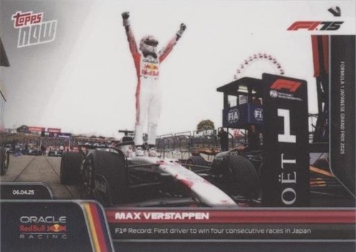 Max Verstappen Wins 4th Japanese F1 GP 2025 Formula 1 Topps NOW