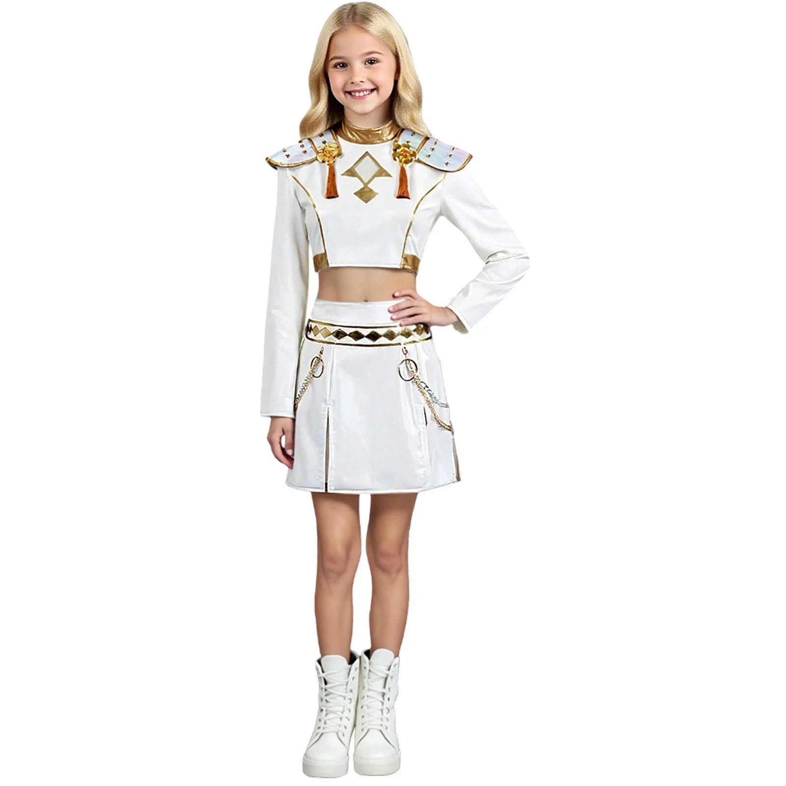 Kids Girls KPop Demon Hunters Zoey Cosplay Costume Role Play 3Pcs Set Style C