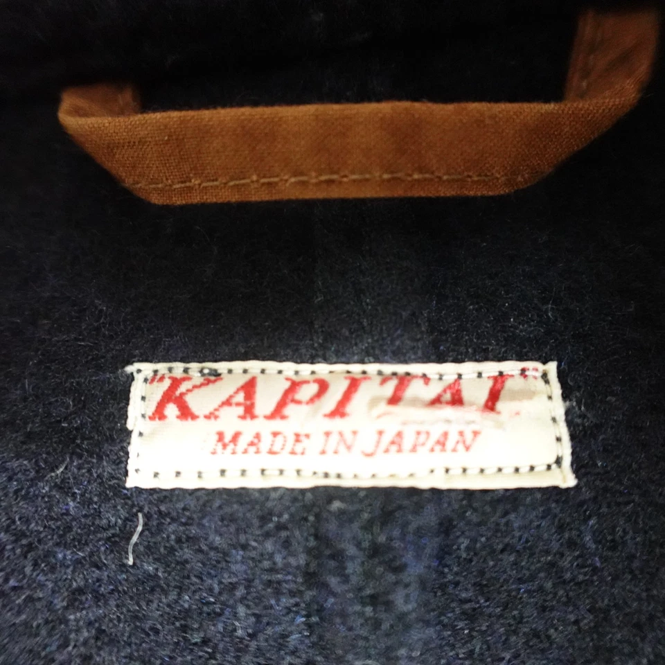 Kapital Jacket Large Blue Wool Cotton Peacoat Made in Japan - Image 3 of 4