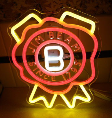 Jim Beam Kentucky Straight Bourbon Whiskey LED Lighted Sign 20x16''