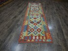 Authentic Afghan Chobi Vegetable Kilim Rug Tribal Geometric Design Rug 2.8x9.9 — photo 1