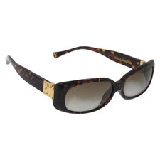 LOUIS VUITTON Tortoise Sunglasses plastic Brown LV Auth 162590