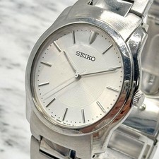 SEIKO Battery Excellent Watch Men 7N01-0CW0 Silver Rare