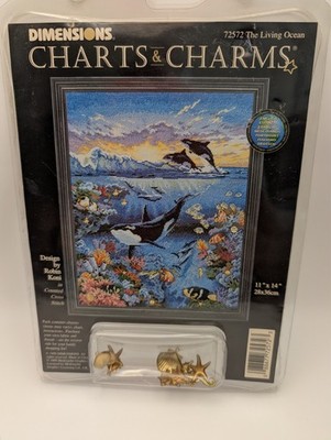 Dimensions Charts & Charms 72572 The Living Ocean Robin Koni Cross Stitch Kit