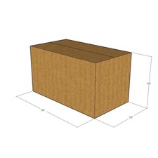 25 18x10x10 Kraft Brown Corrugated Shipping Boxes 32 ECT Single-Wall New