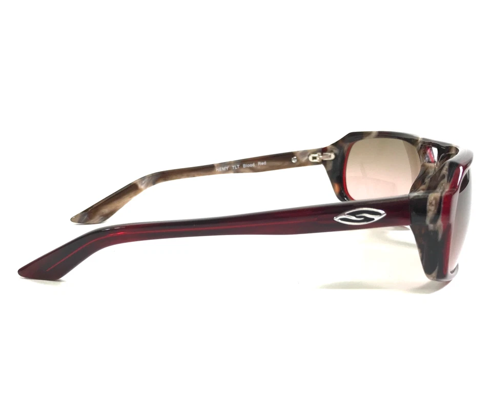 Gafas de sol Smith vintage HEMY TLT rojo sangre rectángulo con lentes rosa degradado Foto 4 de 4