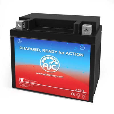AJC Battery Compatible with Yuasa YB10A-A2 Powersports Battery