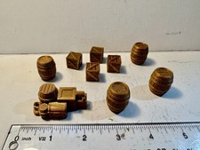 Lot of plastic Cargo piles. Barrels and crates. Nice detail.