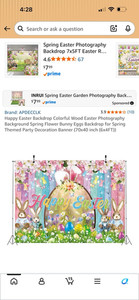 APDECCLK Happy Easter Photography Backdrop/Background, Multicolor 70x40 in