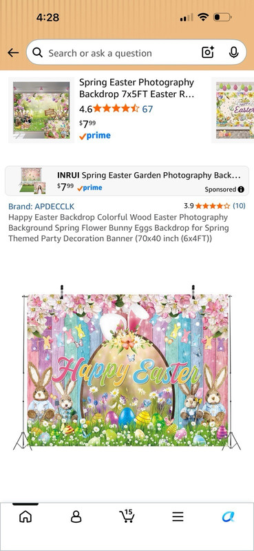 APDECCLK Happy Easter Photography Backdrop/Background, Multicolor 70x40 in