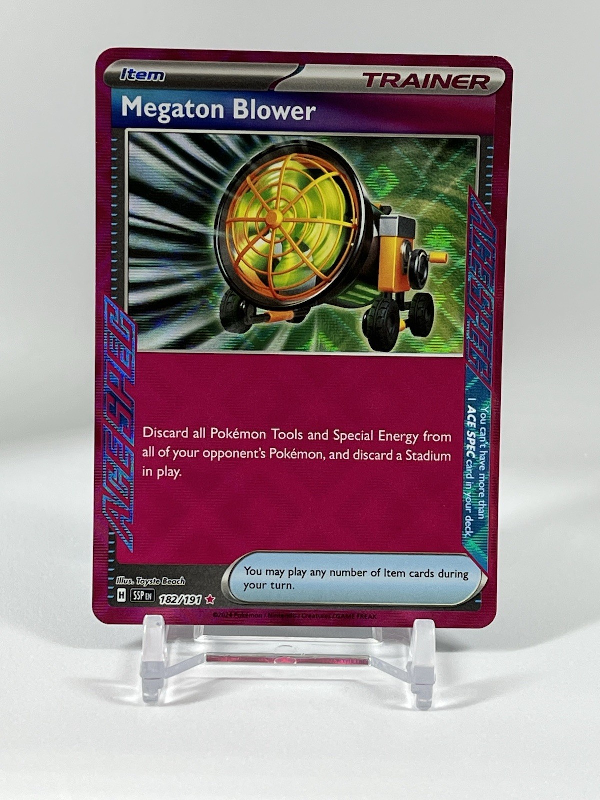 Megaton Blower # 182/191 Ace Spec Surging Sparks Pokemon Card NM