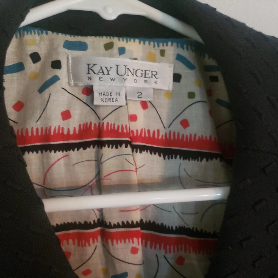 Chaqueta para mujer Kay Unger N. Y. Algodón talla 2. Foto 3 de 4
