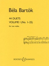 Bela Bartok 44 Duets Volume I No 1-25 for Violin Classical Sheet Music Book