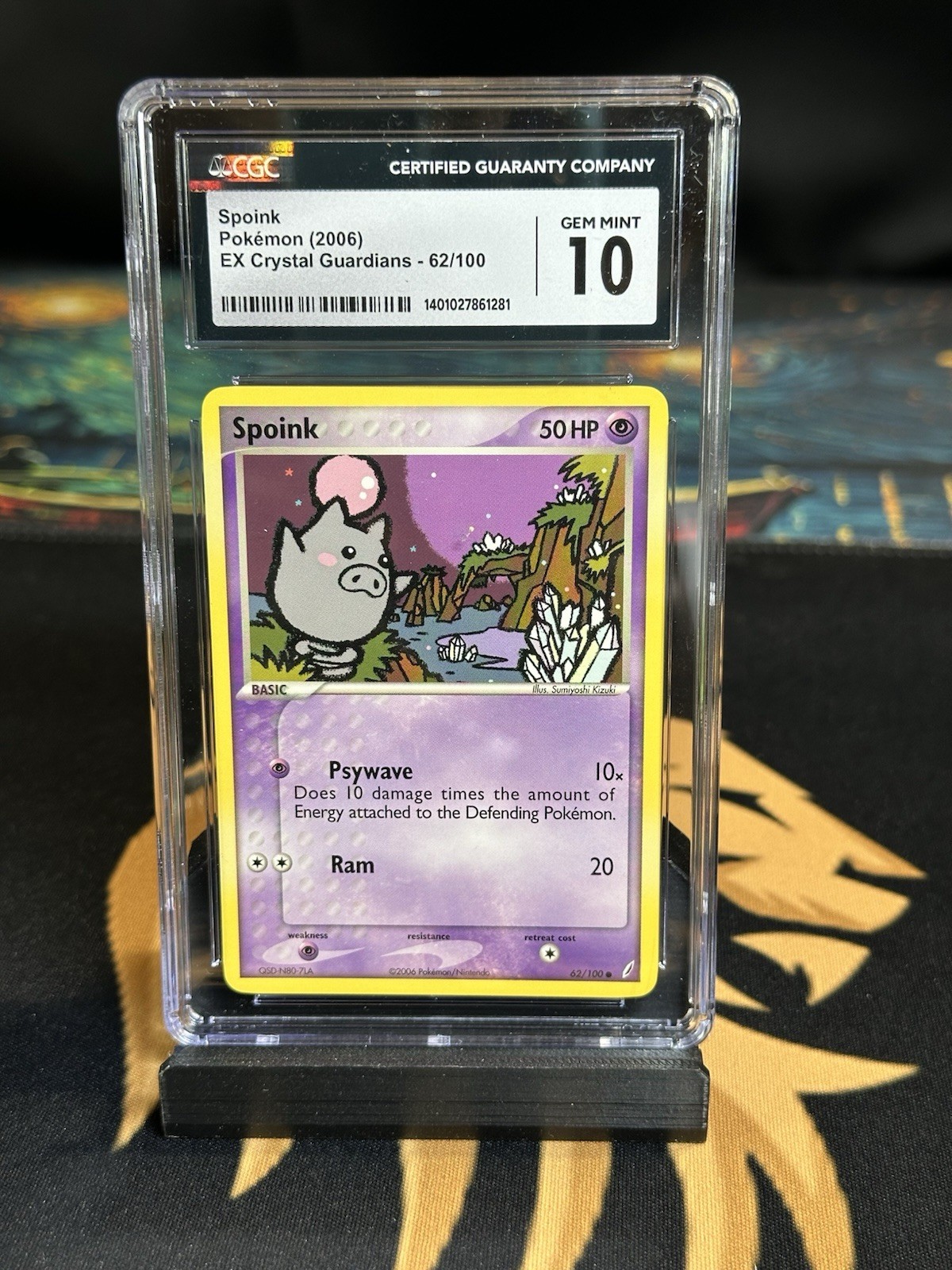 Pokemon TCG Spoink 62/100 Ex Crystal Guardians 2006 CGC GEM MINT 10