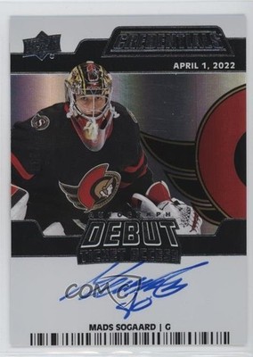 2024 Credentials 2022-23 Update Debut Ticket Access /299 Mads Sogaard Auto uf7
