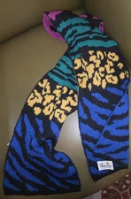 Vtg Early90s Womens Color Block Colorful Scraf Deadstock Liz Claiborne