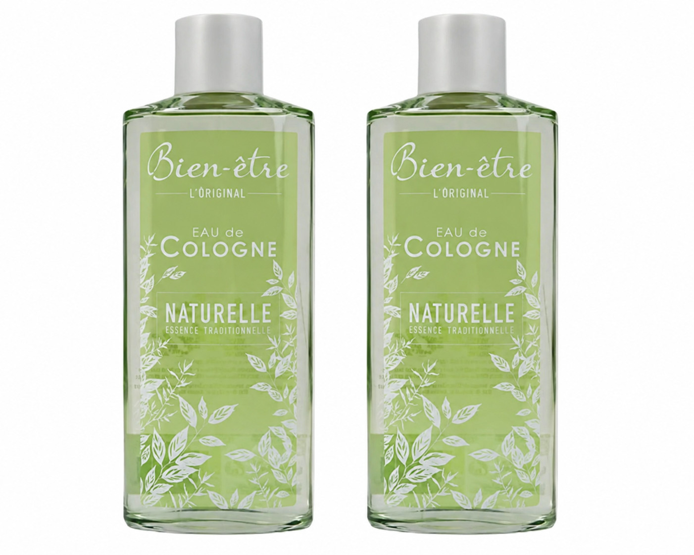 2 Pack Bien-Être L'Original Eau de Cologne Naturelle 500ml Fresh Citrus France