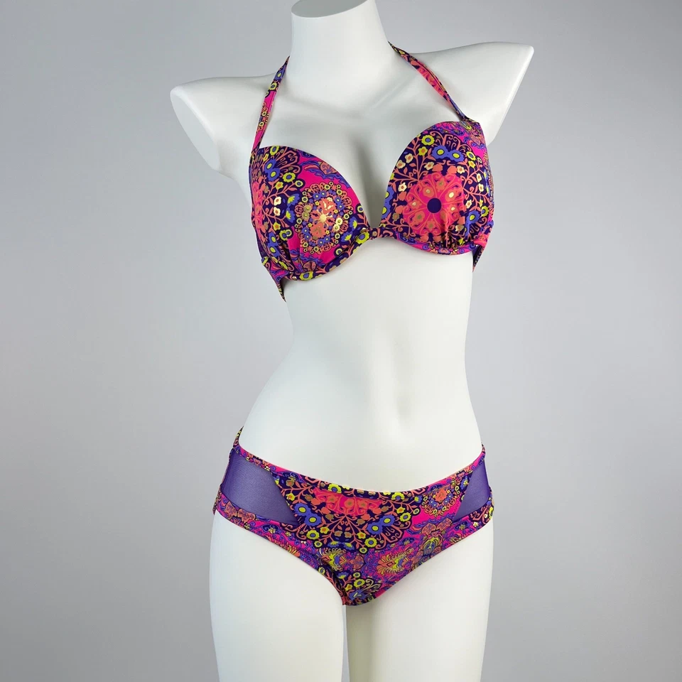 Новый с Ярлыками ELLE бикини комплект многоцветный купальный костюм размер B85/XL - Изображение 2 из 4
