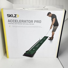 SKLZ Golf Accelerator Pro True-Roll Putting Mat with Ball Return - Green