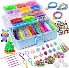 Rubber Band Bracelet Kit 45 Colours DIY Jewelry Making Set for Girls Blue