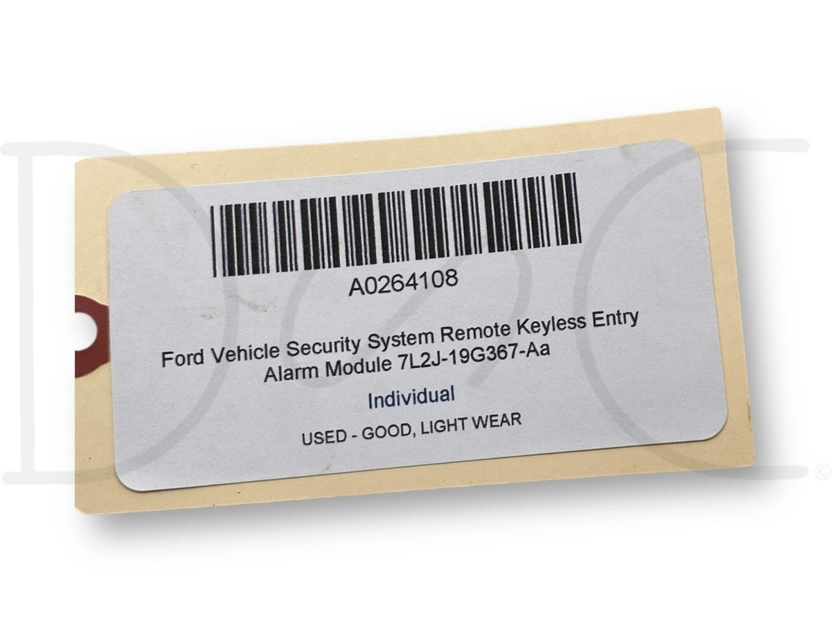Ford Vehicle Security System Remote Keyless Entry Alarm Module