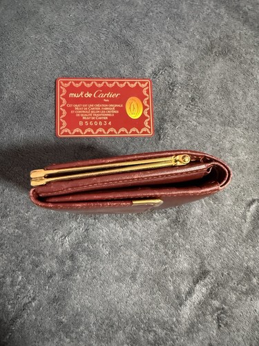 Cartier Must de Cartier 1970s Burgundy Leather Coin Purse Wallet B560834, $249 - Photo 6