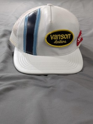 Supreme x Vanson Leathers Hat Cap Snap Back One Size White Leather