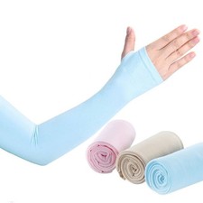 New Sleeve Solid Color Summer Sleeves Polyester Regular Thumb Cover Cuff