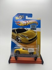Factory Sealed 2010 Hot Wheels Ferrari 458 Italia Yellow with Protector