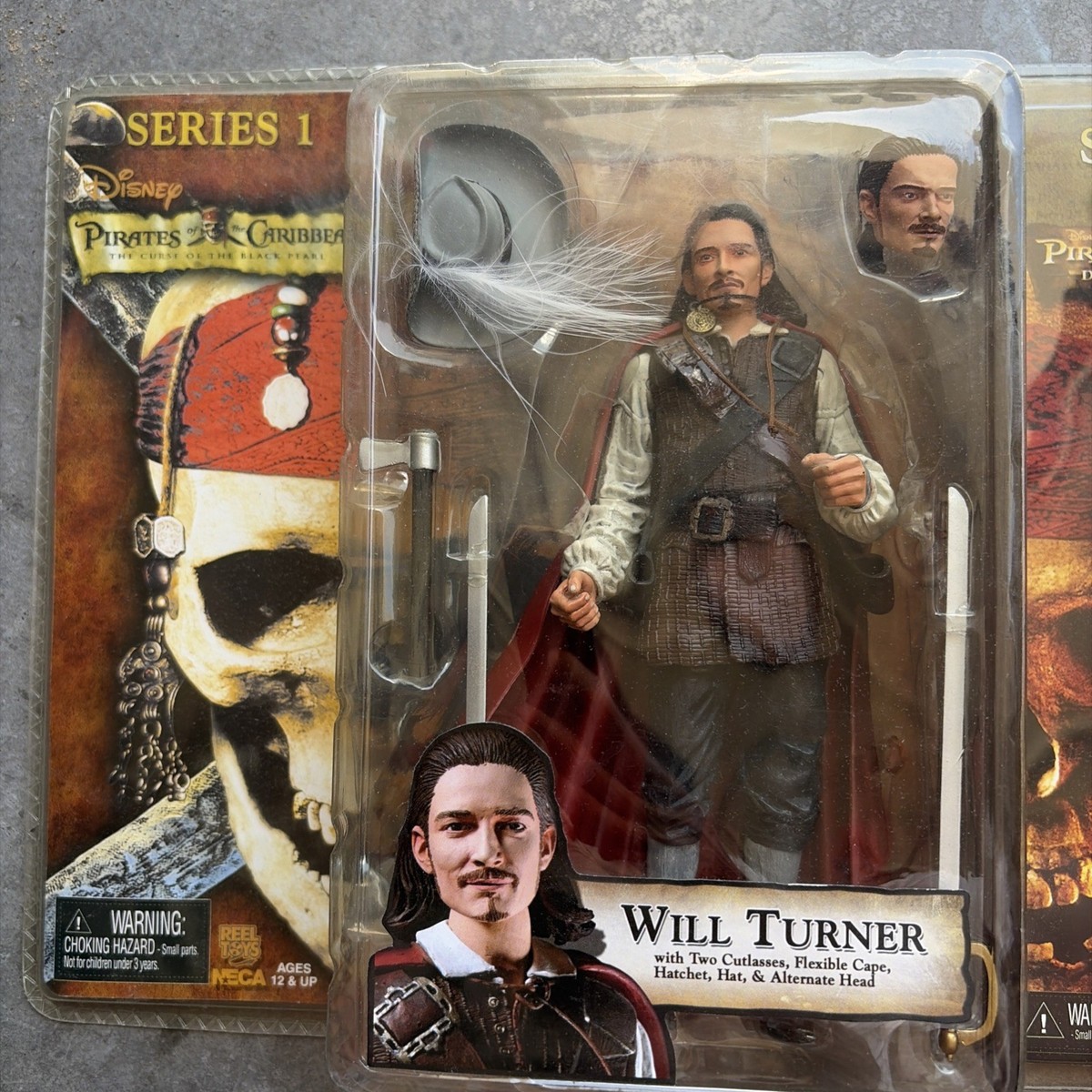 NECA Pirates of the Caribbean Jack Sparrow & will turner sealed | eBay