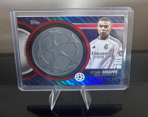 2025-26 Topps Flagship UEFA Kylian Mbappé Starball Commemorative Relic 1/5