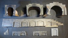 FALLER, NOCH, VOLLMER, 1 + 2 gleisige Tunnelportale, Arkaden + Resteile, H0, EVP