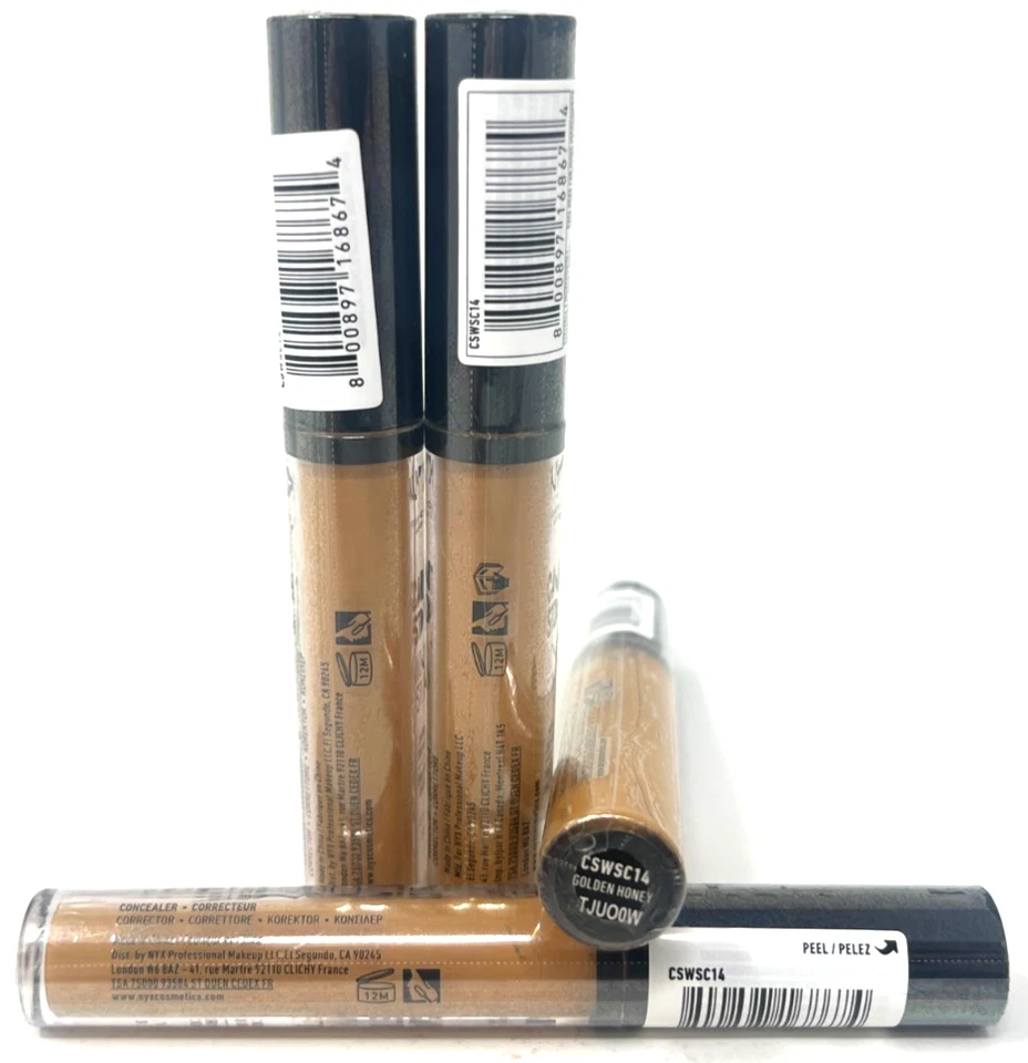 (4) NYX Can't Stop Won't Stop Contour Concealer Sealed CSWSC14 - Golden Honey - Image 3 of 3