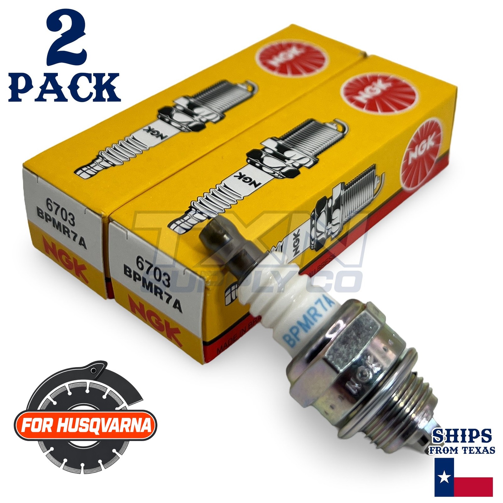 2 Pack NGK Spark Plug - For K1270 Husqvarna Cutoff Saw