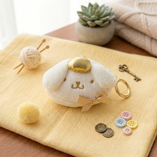 Sanrio Pompompurin Gold Mini Face Coin Pouch Bag Kawaii Korea New