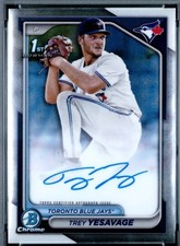 2024 Bowman Draft - Chrome Prospect Autographs Trey Yesavage #CPA-TY (AU, RC)