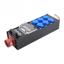 32A 5pin In&Out 6 Road 16A Waterproof Europe Output Power Distribution Equipment