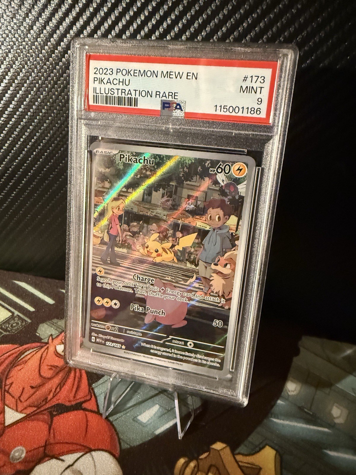 Pokémon Pikachu Illustration Rare Holo PSA 9 173/165 Scarlet & Violet 151 view 3