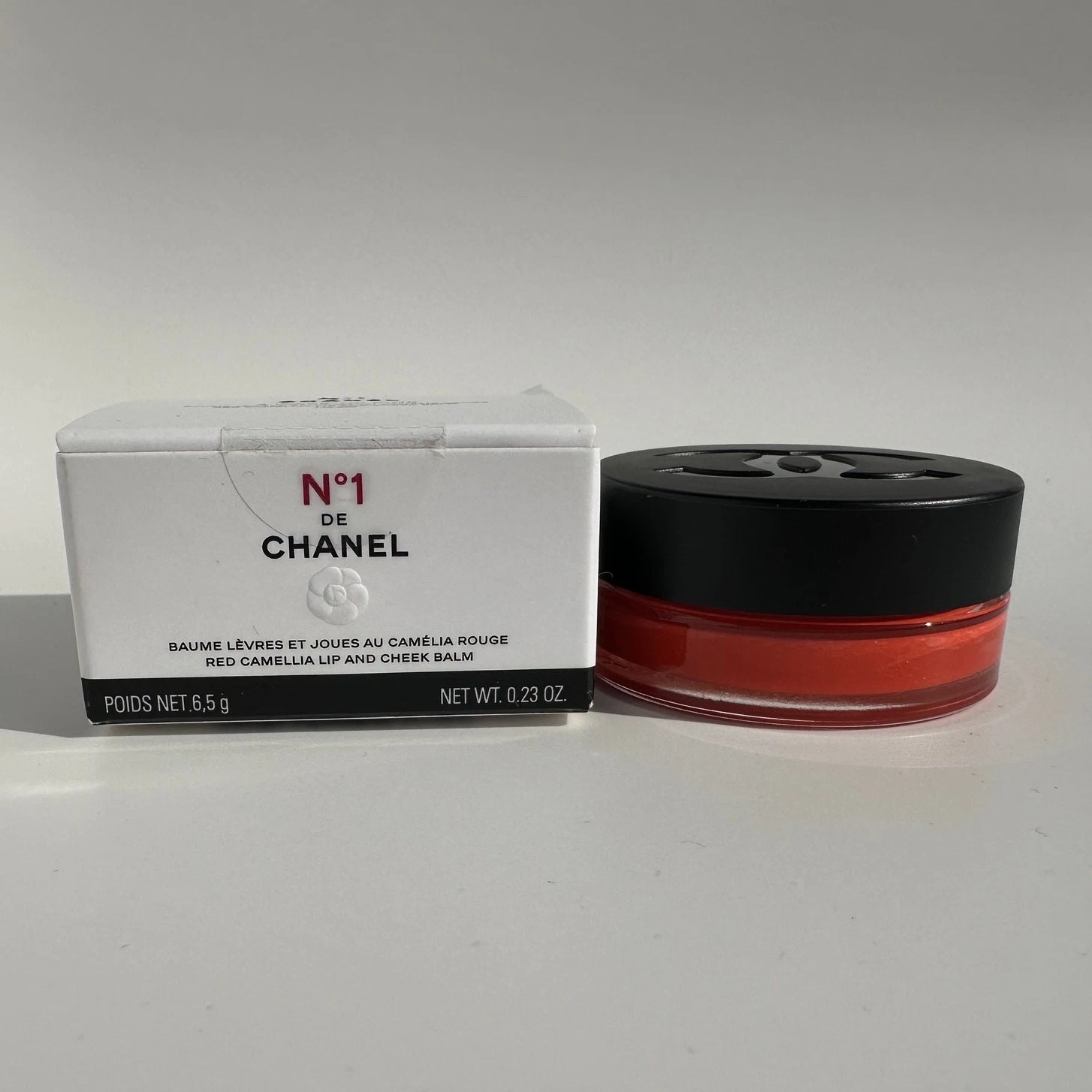 Baume à lèvres et joues camélia rouge N°1 de Chanel neuf en boite 6,5g #4 rose réveil