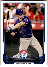2012 Bowman #180 Michael Young Texas Rangers MLB Baseball
