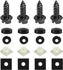 4PCS Stainless Steel Anti-Theft License Plate Screws Kit, Rustproof Anti-Rattle