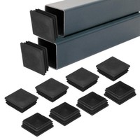 30Er-Pack Endkappen 60 Mm FüR Quadratische Rohre, Schwarz