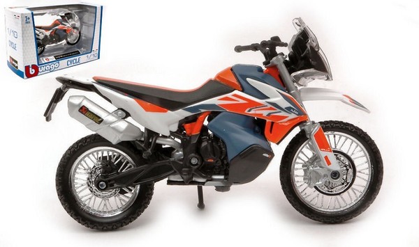 Burago 1/18 Motorrad Ktm 790 Adventure R Rally Modellbau Statisches Modell Di...-image