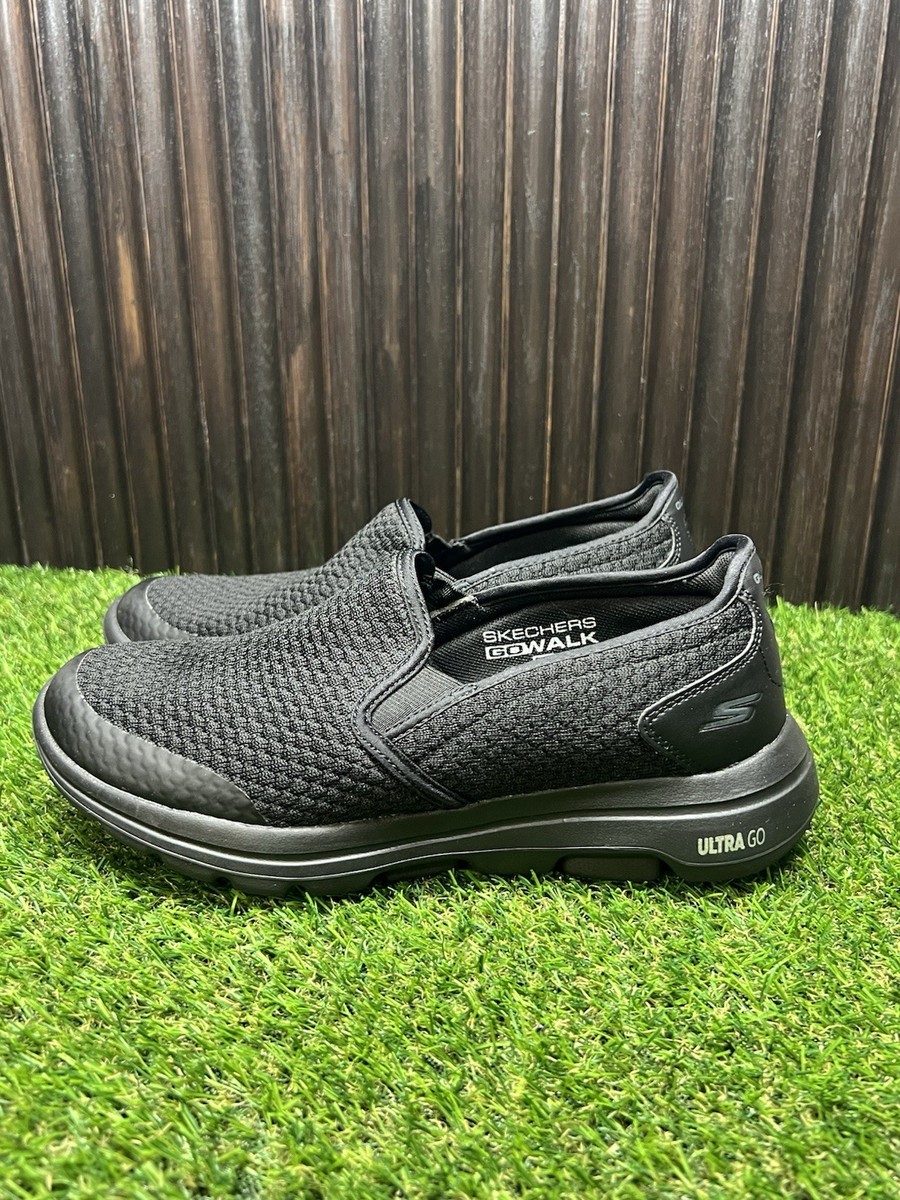 Size 7.5 Skechers Go Walk 4 Incredible Mens Black Athletic Walking Slip On Shoes Skechers Goga Max Mens Go Walk 4 Incredible Walking Shoe  main image 3