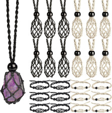 24Pcs Adjustable Empty Necklace Holder Crystal Stone Necklace Pendant Necklace C