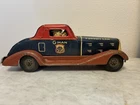 1935 Marx G-Man Pursuit Car Tin Litho Friction Police Toy 14.5”